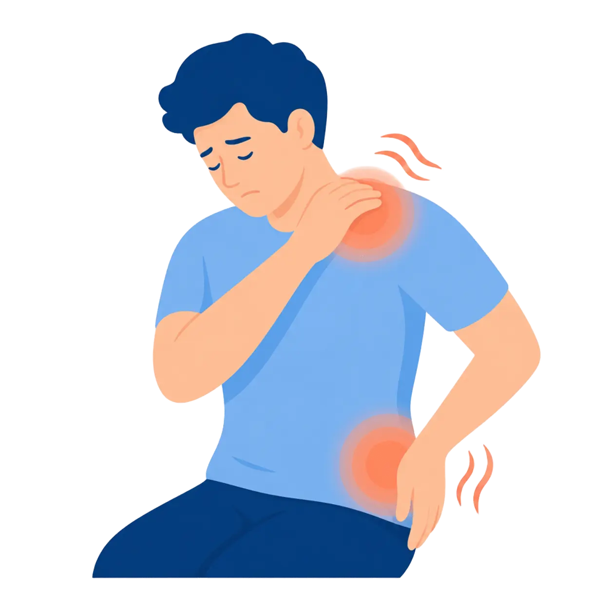 Ícono de dolor lumbar y ciática