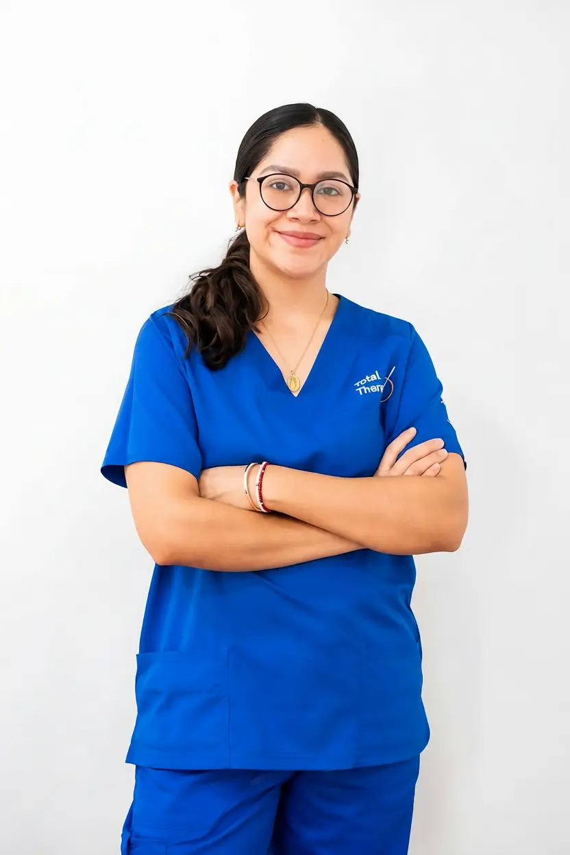 Lic. Abby Gallardo, fisioterapeuta de Total Therapy